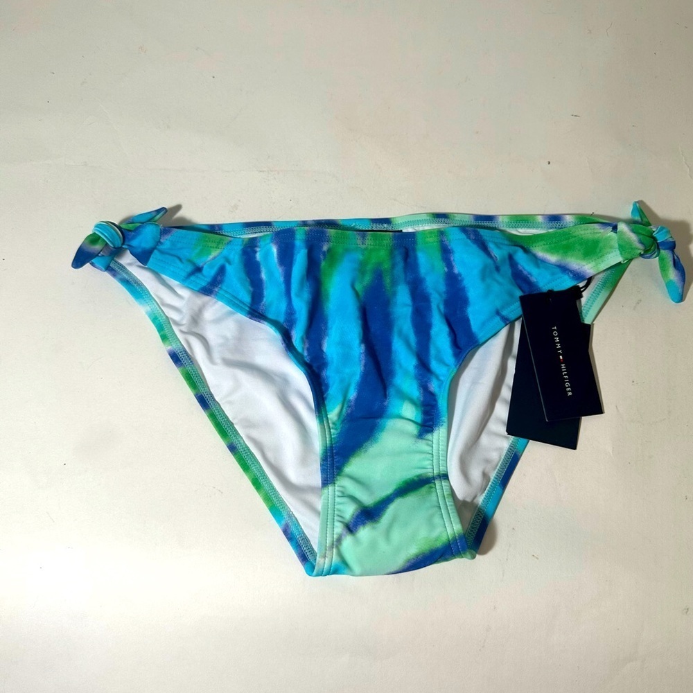 Tommy Hilfiger Blue and Green Bikini Bottom NWT
